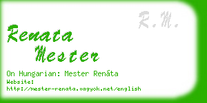renata mester business card